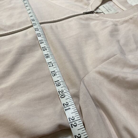 Hinge Women's Blush Zip Front 3 Pockets Lightweight Bomber Jacket Sz 1 - Picture 5 of 7